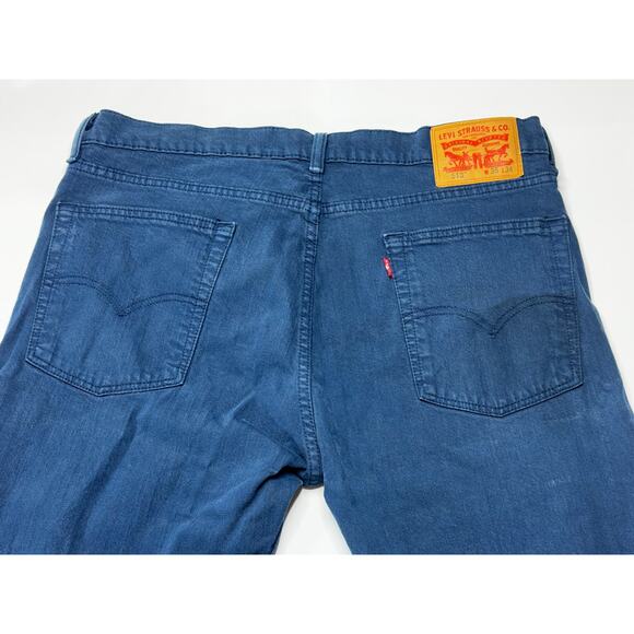 Levi's 513 Men's Slim Straight Leg Navy Blue Denim Jeans - Size 36x34 - Picture 4 of 7